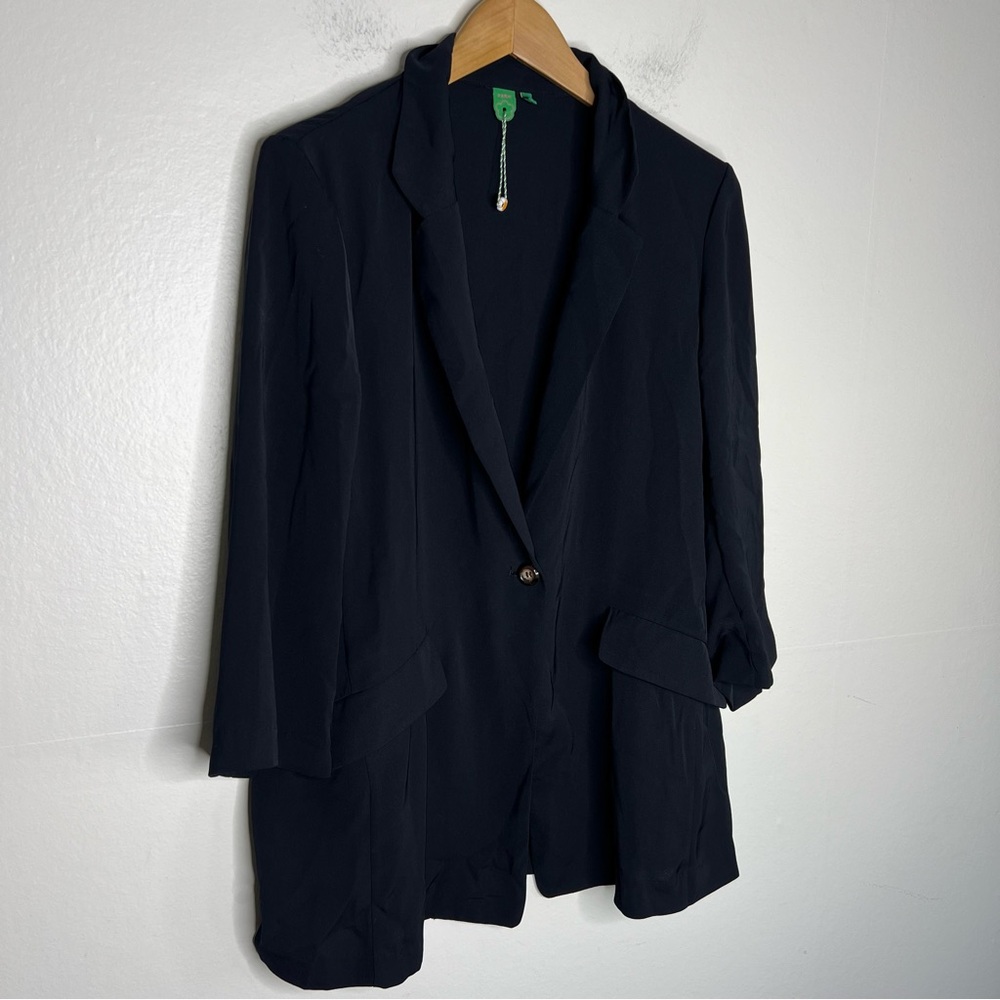 Farm Rio relaxed Blazer Sz M 3/4 sleeves